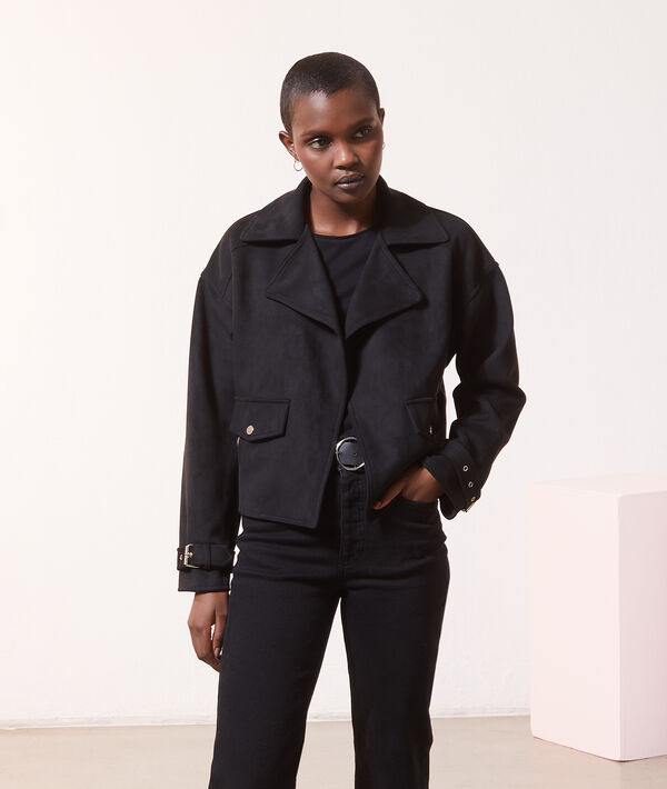 Veste de biker effet daim Veste de biker effet daim