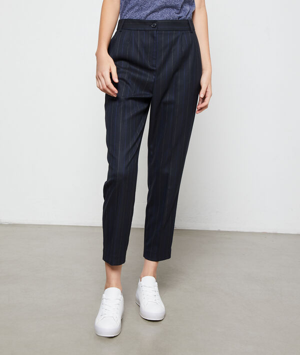 Pantalon carotte à rayures Pantalon carotte à rayures