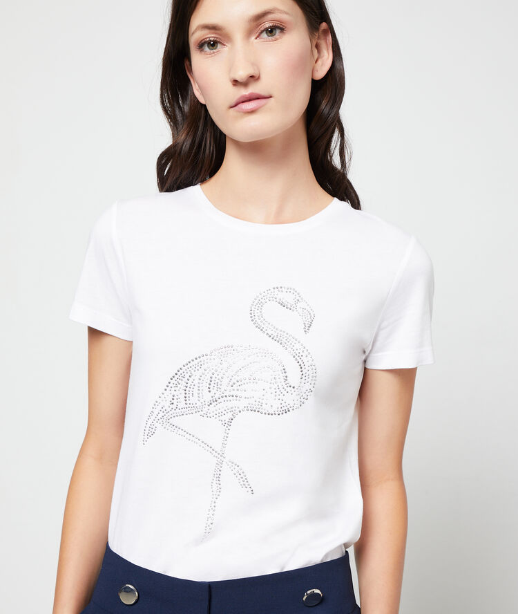 T-shirt sérigraphie blanc.