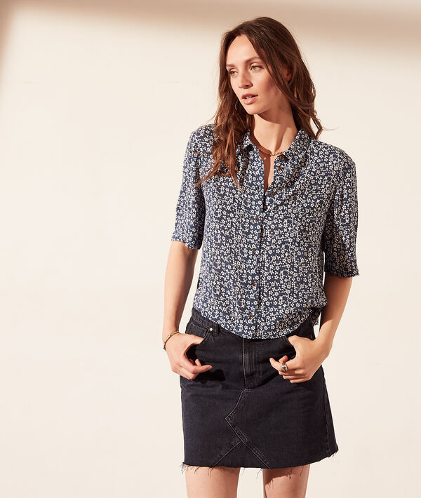Chemise manches courtes imprimé fleuri Chemise manches courtes imprimé fleuri