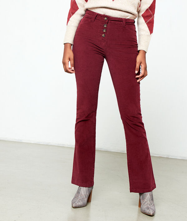 Pantalon flare effet velours Pantalon flare effet velours