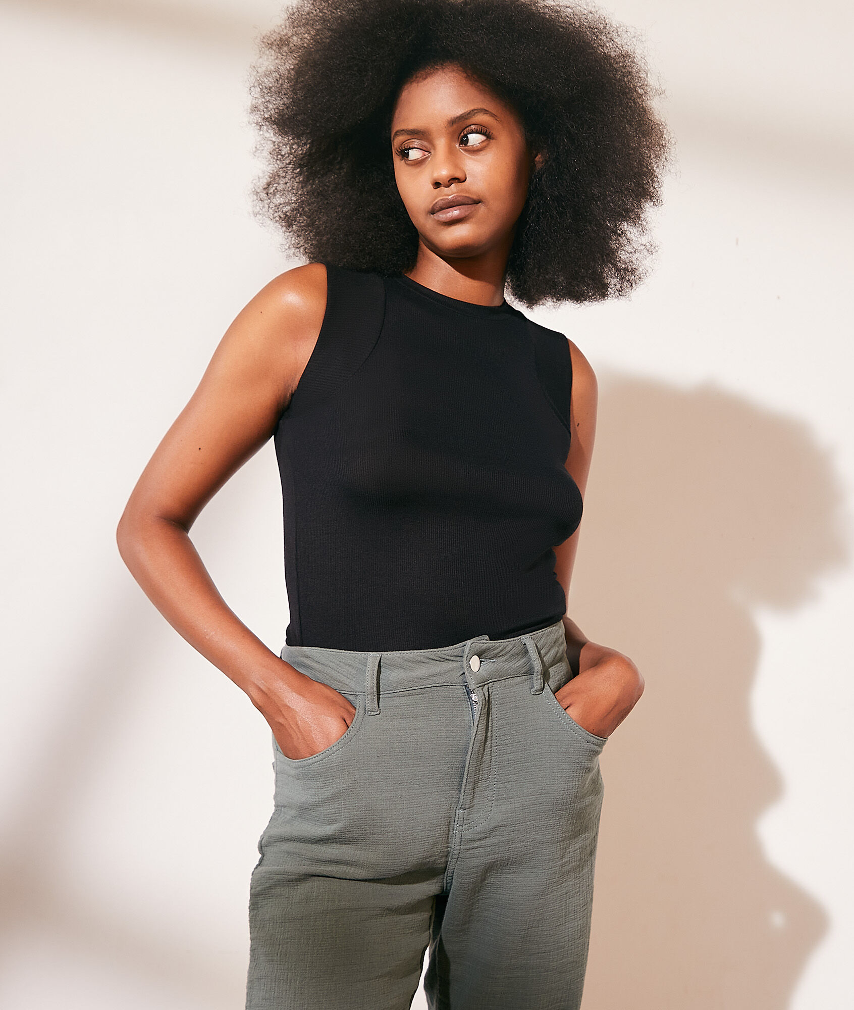 Top sans manches - Zelda - XS - Noir - Femme - Etam