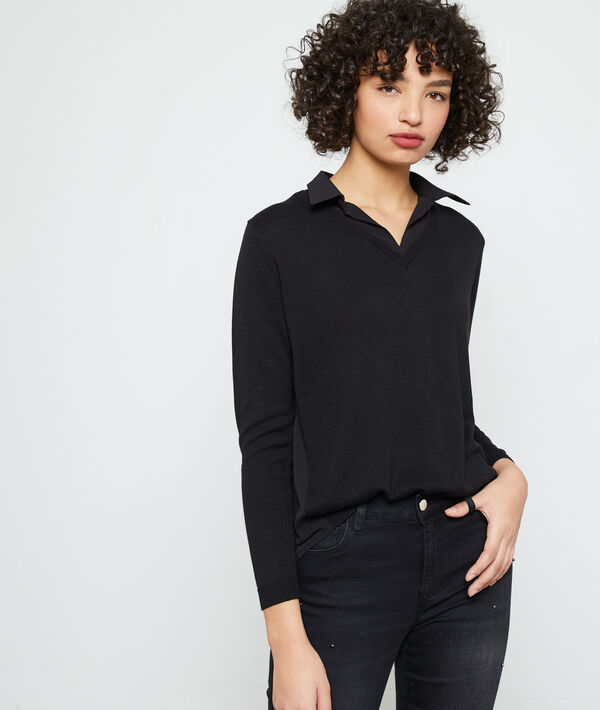 Pull en maille fine à col v Pull en maille fine à col v