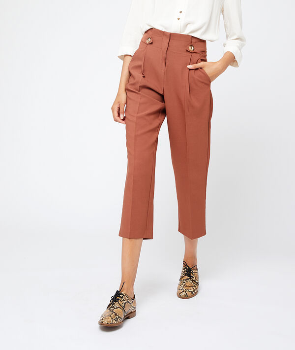 Pantalon cigarette à pince Pantalon cigarette à pince