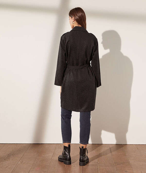 Trench avec ceinture imprimé léopard Trench avec ceinture imprimé léopard