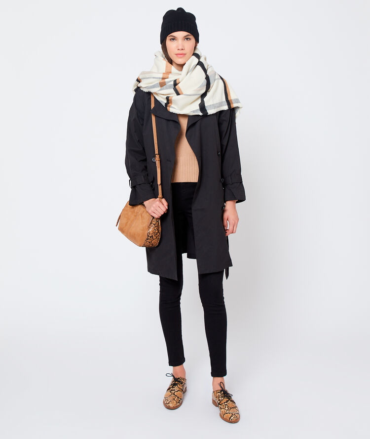 Sac besace effet daim et serpent camel.
