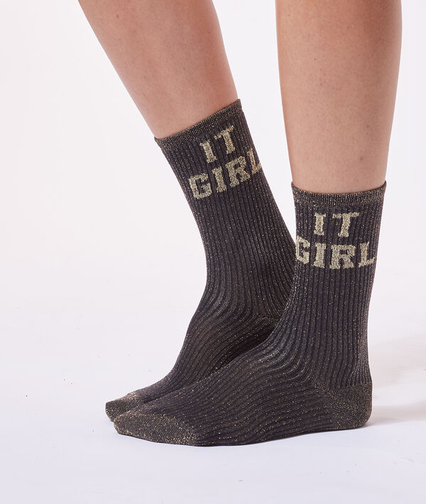 Chaussettes "It girl" à fils métallisés Chaussettes "It girl" à fils métallisés