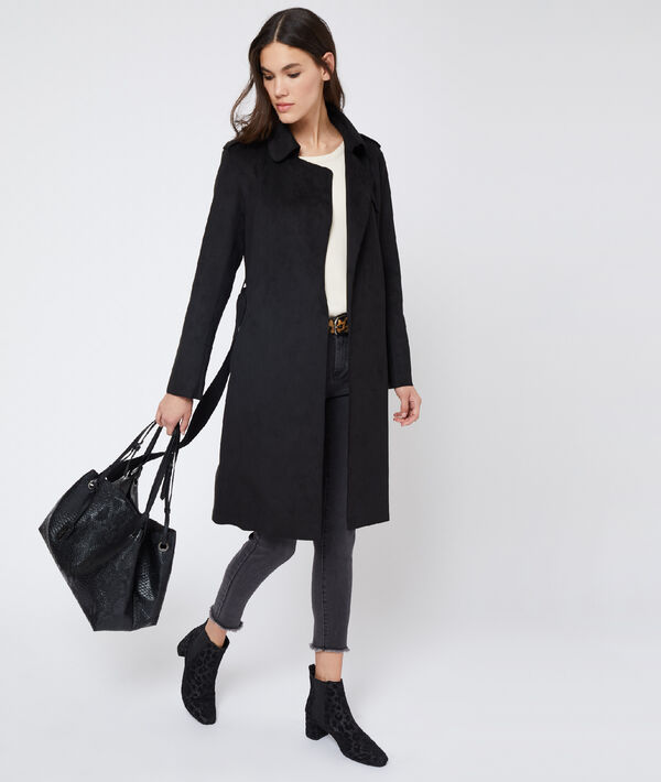 Pull col bateau en maille fine ecru.