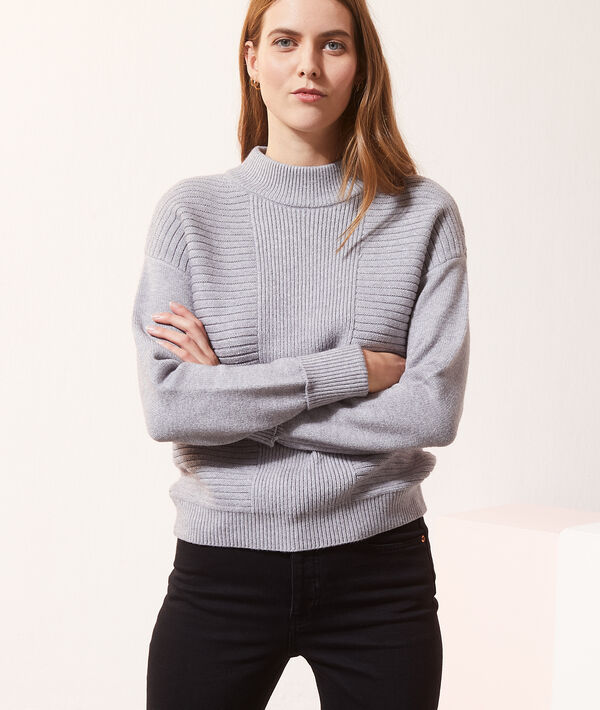 Pull col montant en grosse maille Pull col montant en grosse maille