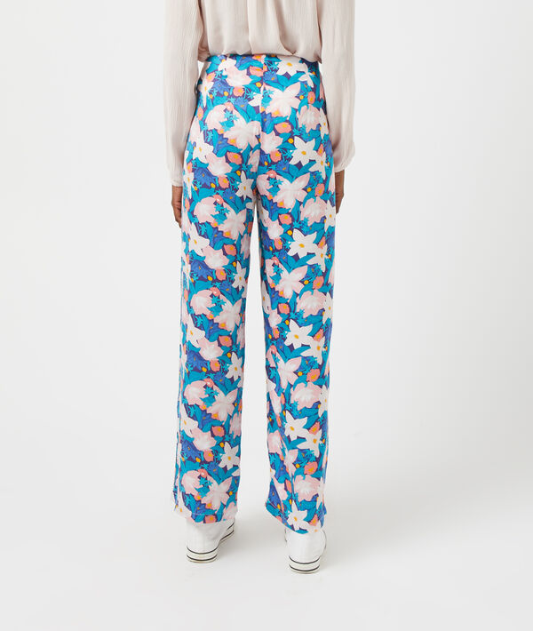 Pantalon large imprimé fleuri Pantalon large imprimé fleuri
