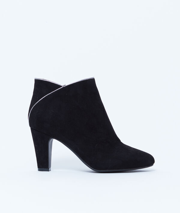Bottines à talons liséré métallisé Bottines à talons liséré métallisé