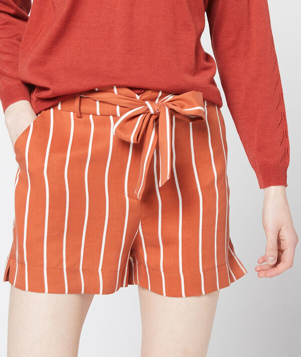 Short à rayures en tencel® epice.