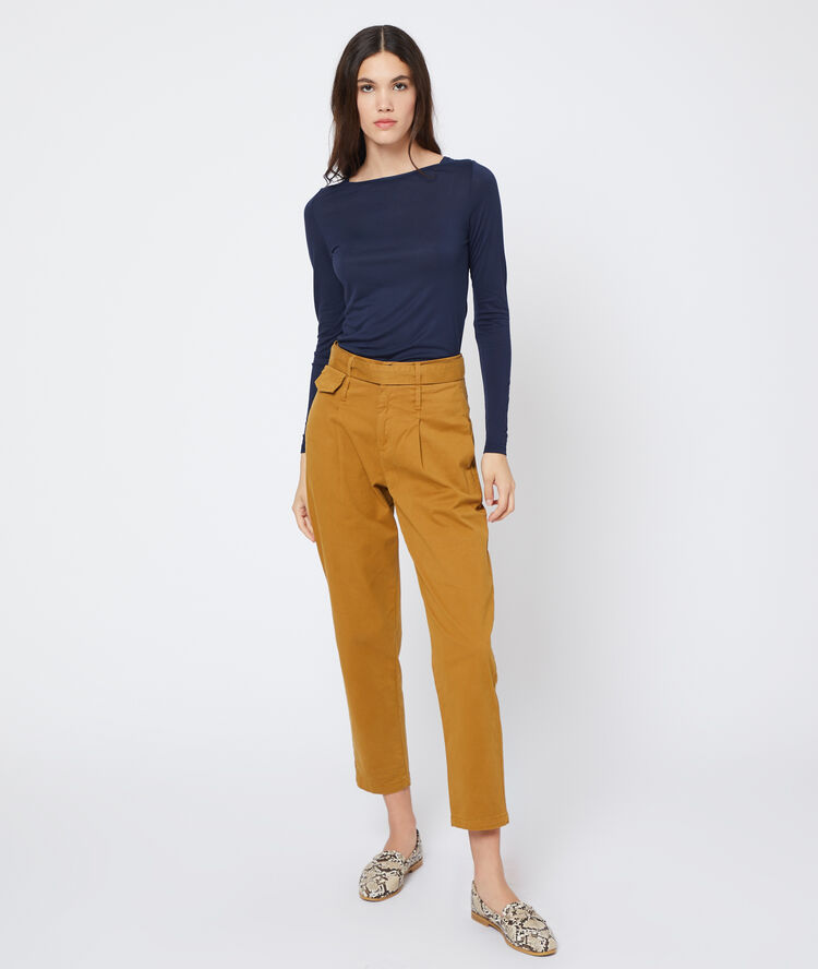 T-shirt en viscose marine.