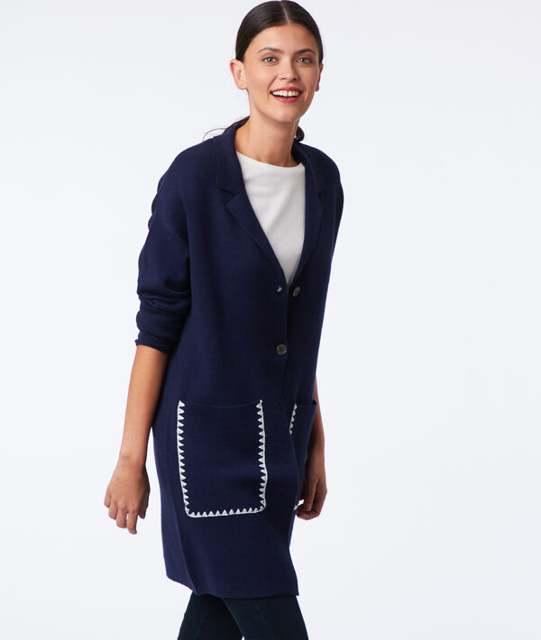 Gilet long à col tailleur Gilet long à col tailleur