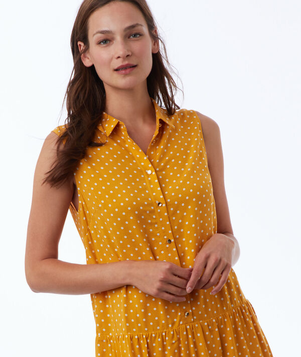 Robe imprimé pois miel.