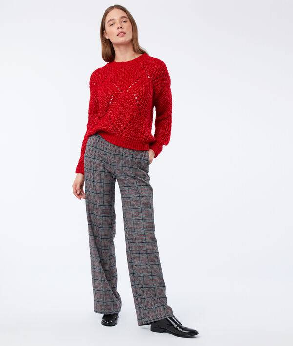 Pantalon large à carreaux Pantalon large à carreaux
