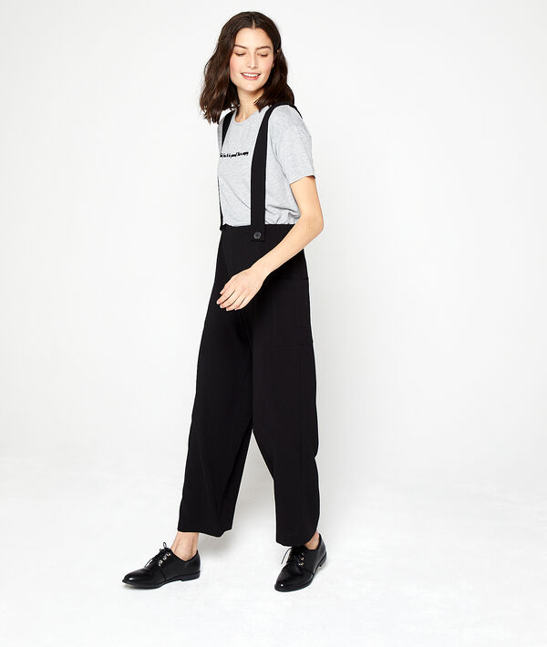 Pantalon carotte à bretelles Pantalon carotte à bretelles
