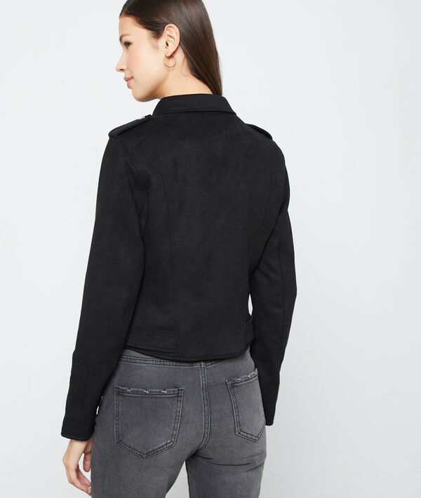 Veste de biker effet daim Veste de biker effet daim