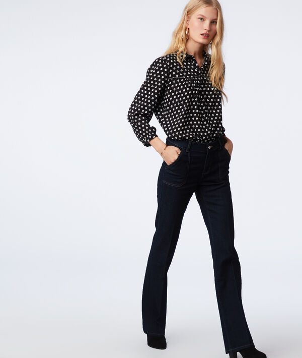 Jean flare brut.