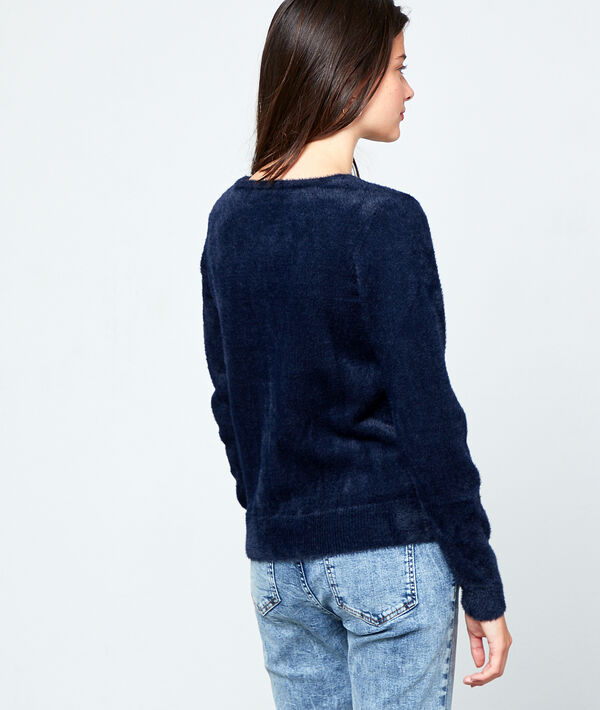 Pull col v en maille fluffy Pull col v en maille fluffy