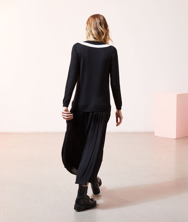 Robe col v en maille fine Robe col v en maille fine
