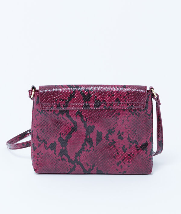 Sac besace à imprimé serpent sienne.