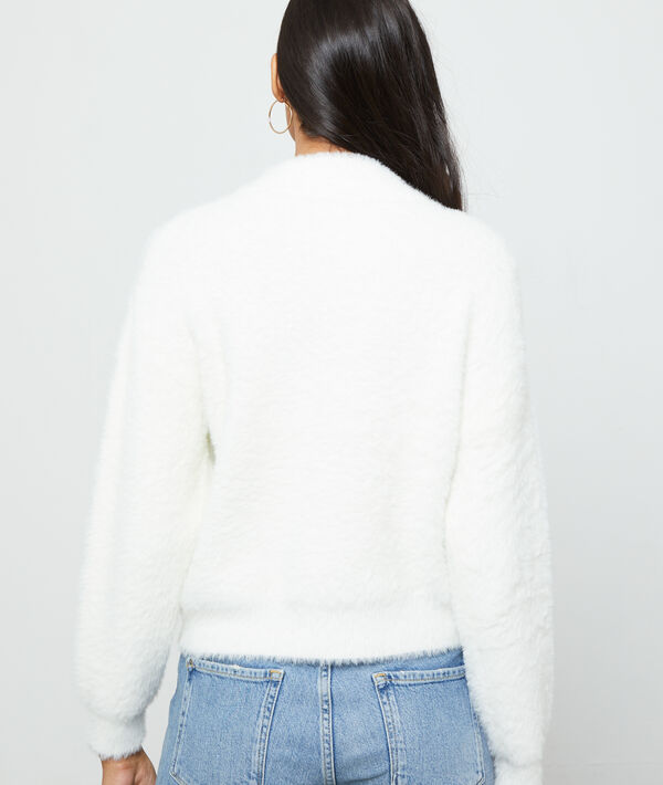 Pull col montant en maille fluffy Pull col montant en maille fluffy
