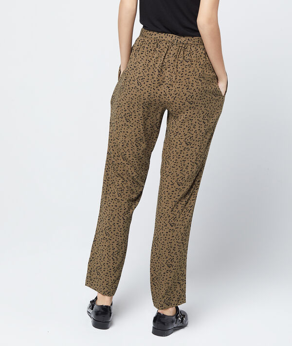 Pantalon carotte à imprimé léopard Pantalon carotte à imprimé léopard
