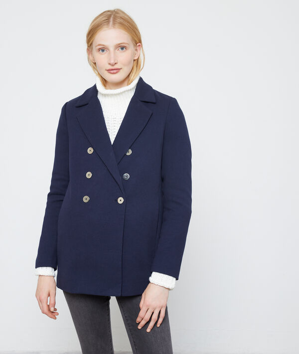Manteau masculin court marine.
