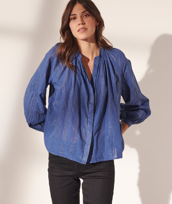 Blouse à rayures métallisées Blouse à rayures métallisées