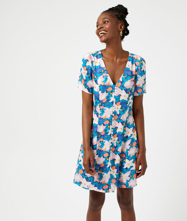 Robe boutonnée imprimé fleuri Robe boutonnée imprimé fleuri