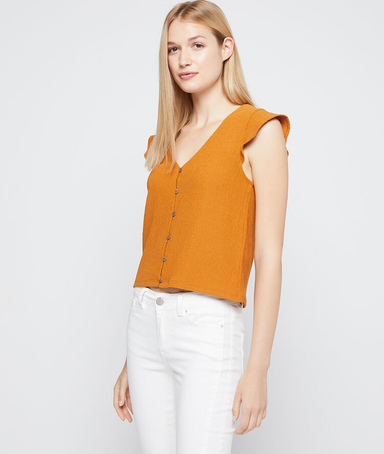 Top boutonné epice.