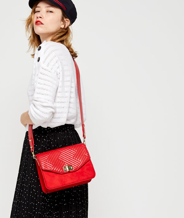 Sac besace effet cuir et daim Sac besace effet cuir et daim