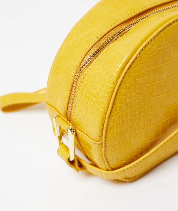 Sac besace effet croco curry.