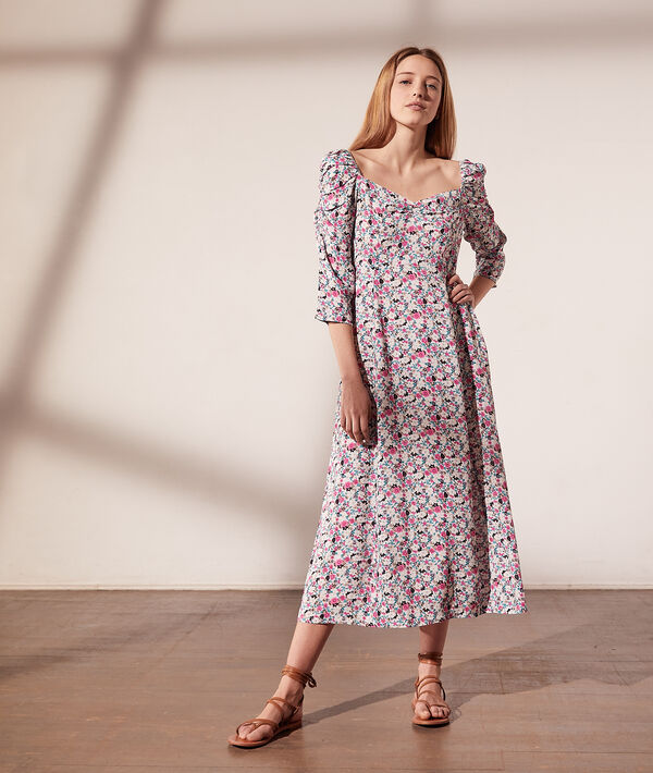 Robe longue imprimé fleuri BEIGE ETAM