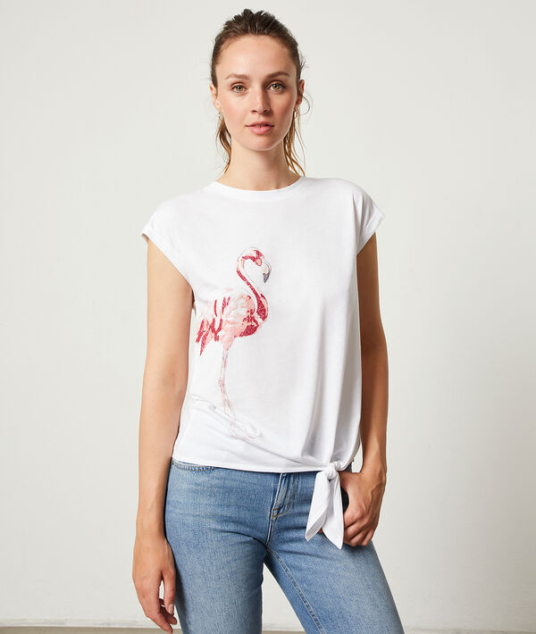 T-shirt sérigraphie flamant rose T-shirt sérigraphie flamant rose