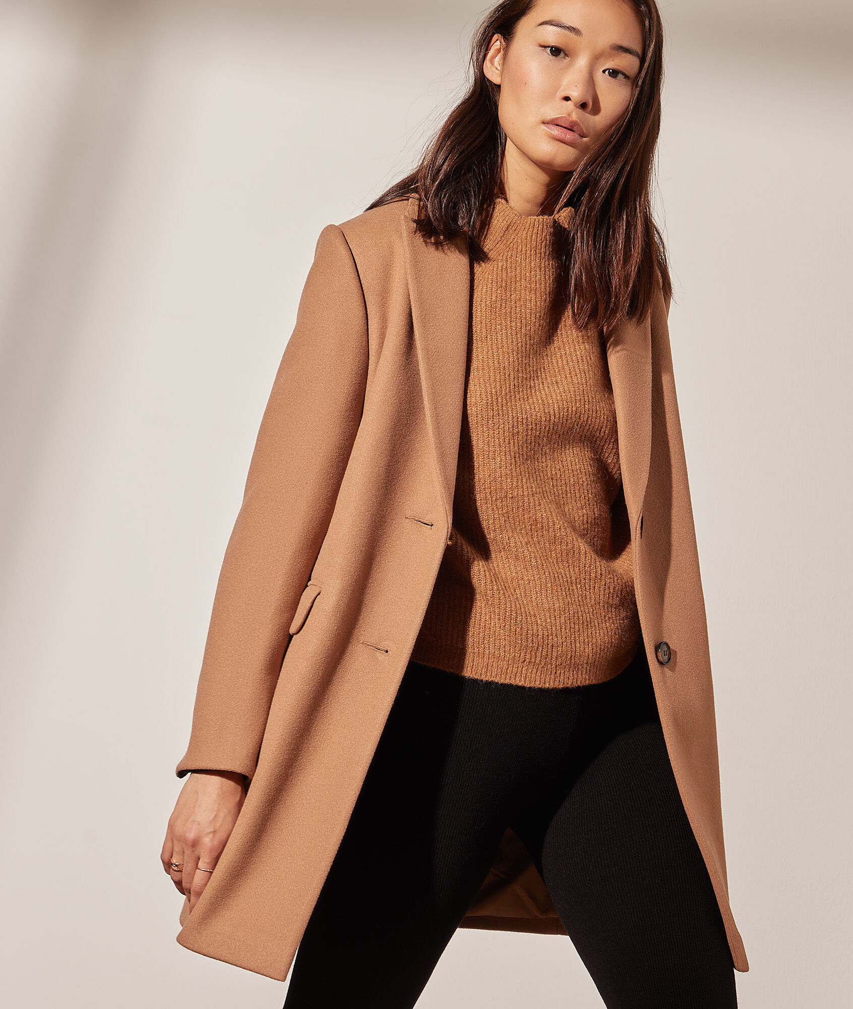 Manteau coupe droite - Victor - 34 - Marron - Femme - Etam