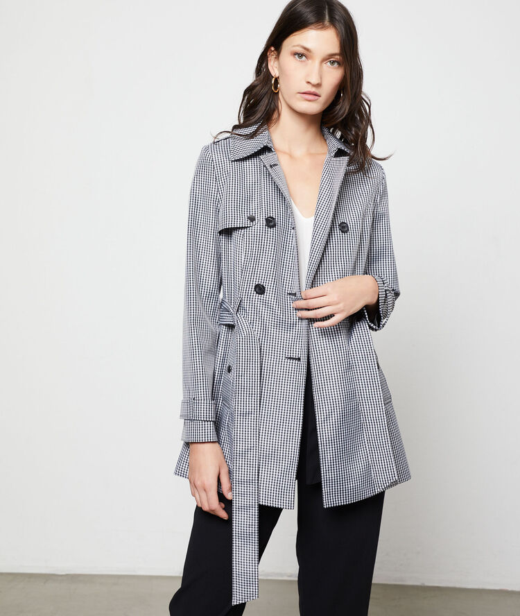 Trench à imprimé vichy black.