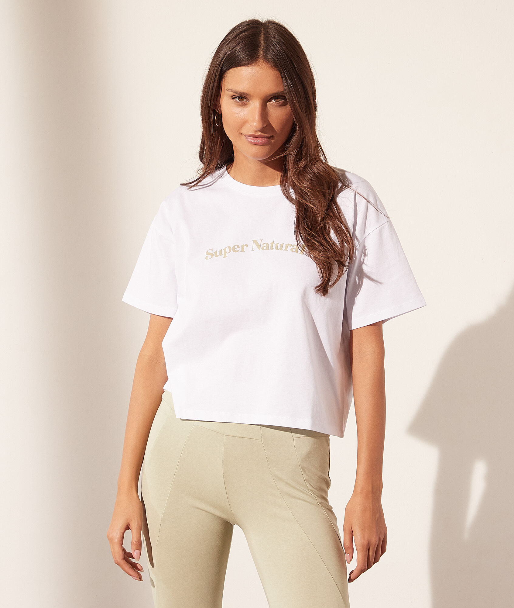 T-shirt col rond 'supernatural' - Supernatural - XS - Blanc - Femme - Etam