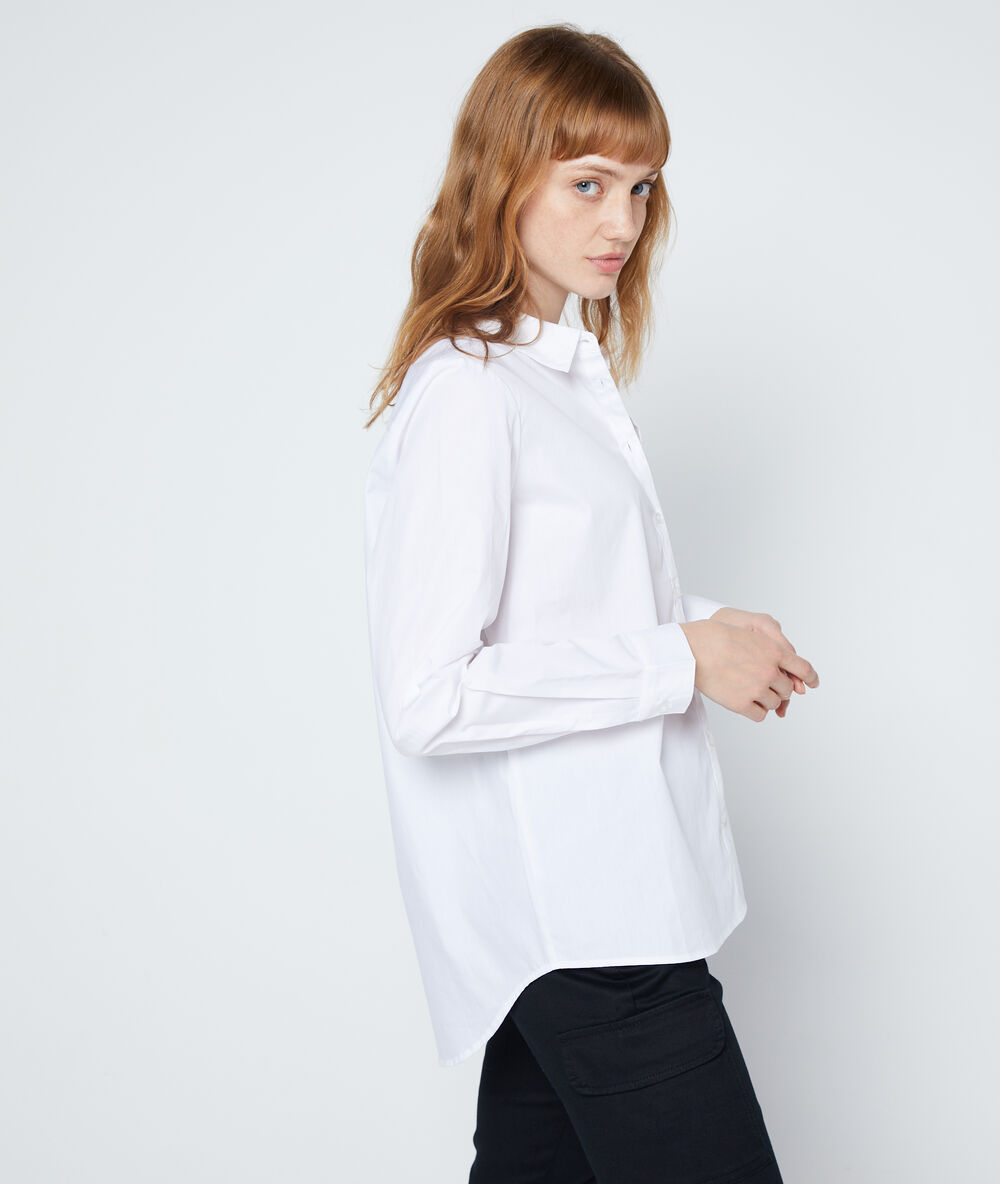 Chemisier en coton blanc.