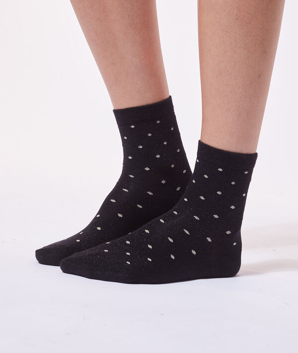 Chaussettes pois à fils métallisés Chaussettes pois à fils métallisés