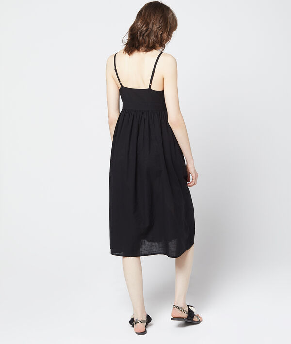 Robe longue à boutons en coton Robe longue à boutons en coton