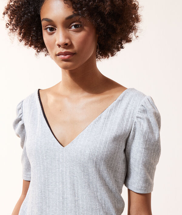 Top col V 2 en 1 - brassière intégrée Top col V 2 en 1 - brassière intégrée