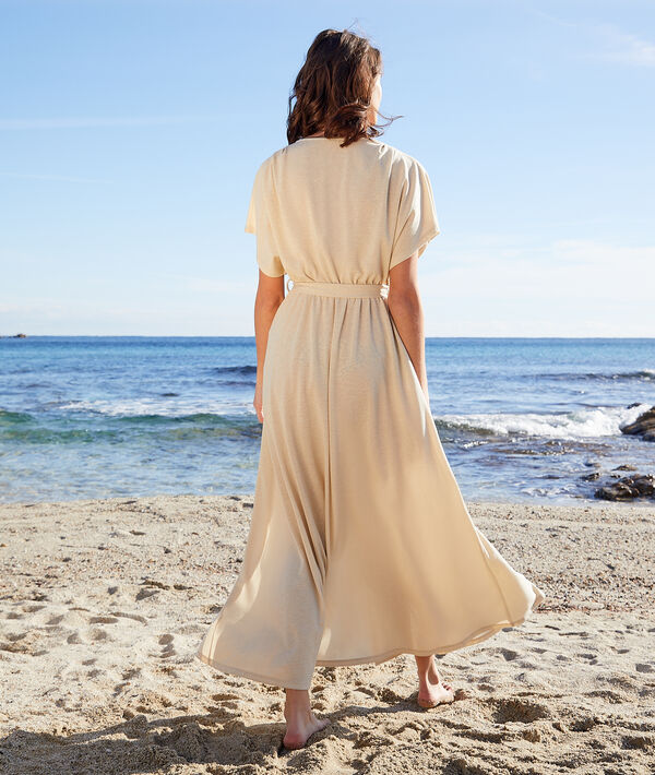 Robe longue pailletée avec ceinture Robe longue pailletée avec ceinture