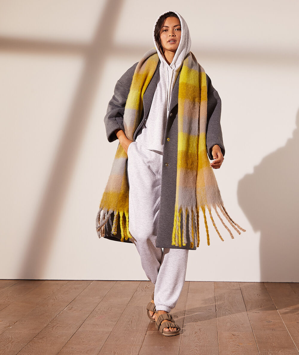 Manteau long anthracite.