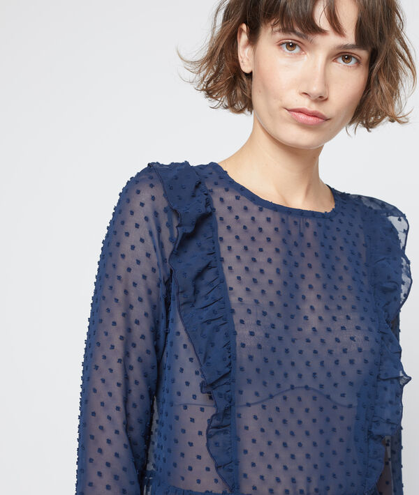 Blouse transparente en plumetis Blouse transparente en plumetis