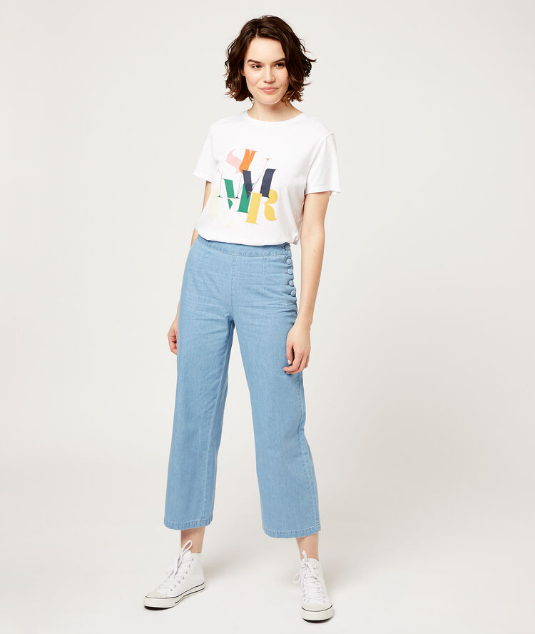 T-shirt sérigraphie "summer" blanc.