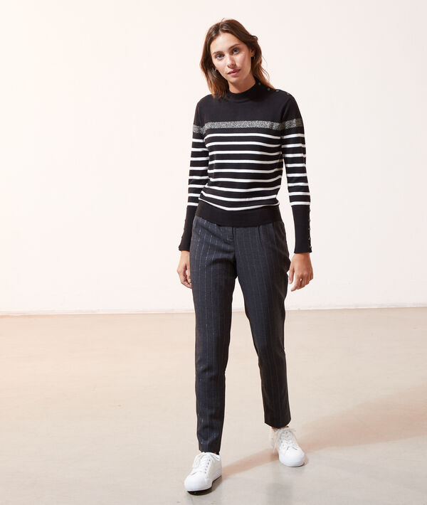 Pull rayé en maille fine Pull rayé en maille fine