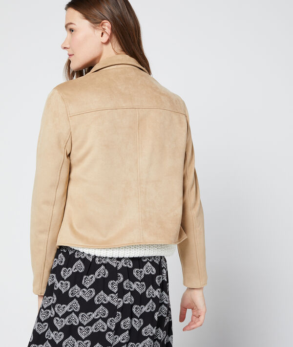 Blouson effet daim à franges Blouson effet daim à franges