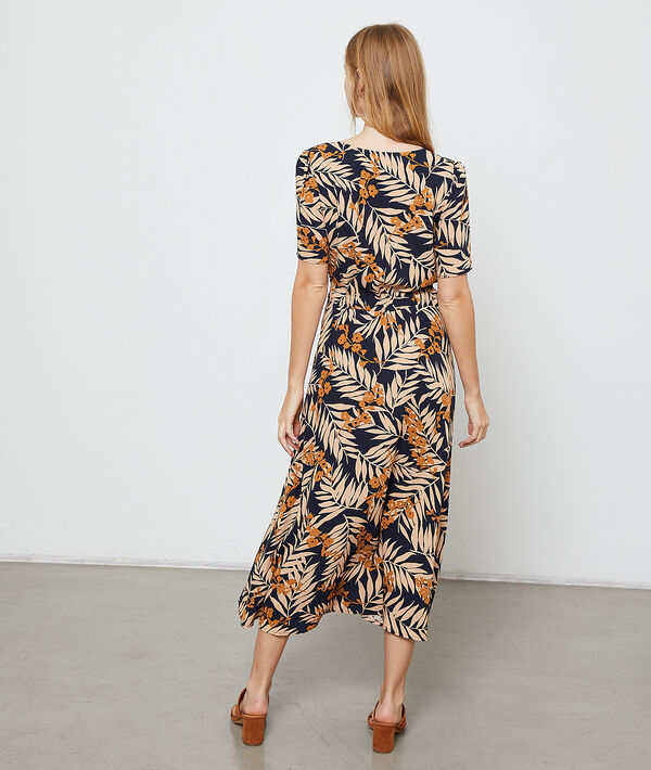 Robe longue imprimé feuillage Robe longue imprimé feuillage